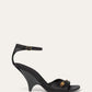 Olympia Heeled Sandal  Viscose, Silk