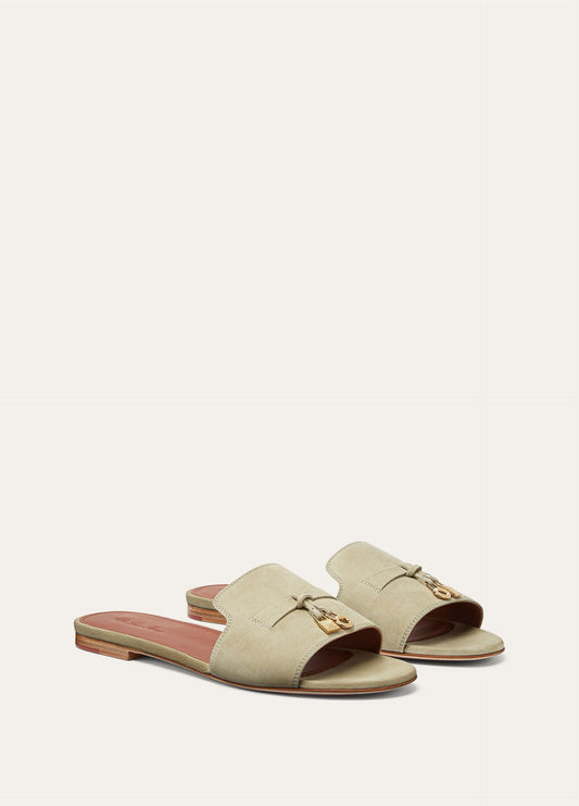 Summer Charms Mule  Suede Goatskin