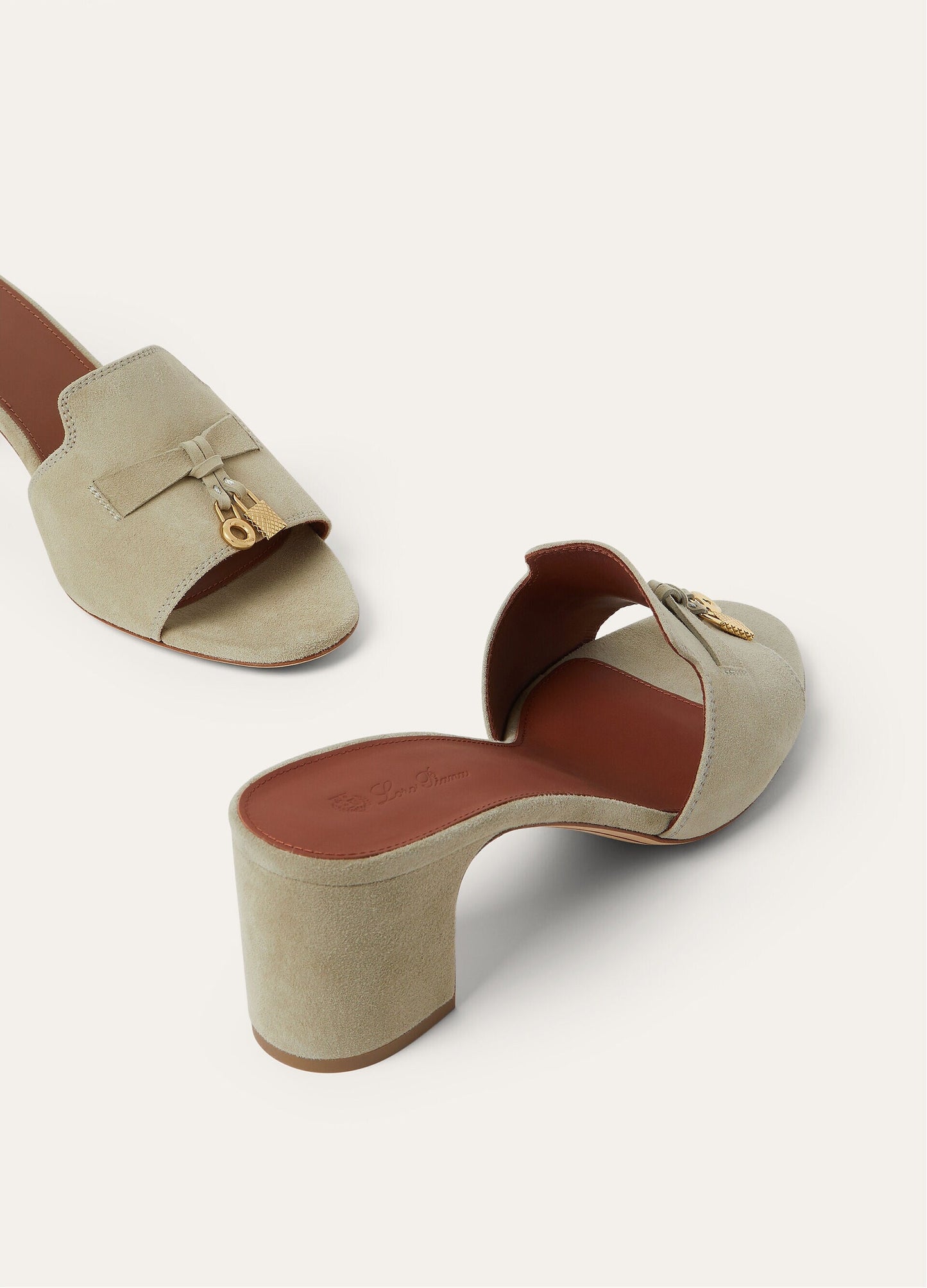 Summer Charms Heeled Mule  Suede Goatskin