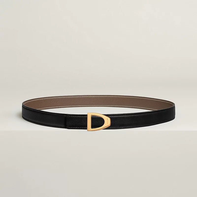 Cavaliere Belt Buckle & Reversible Leather Strap 24 MM