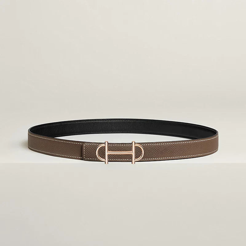 Gamma Belt Buckle & Reversible Leather Strap 24 MM
