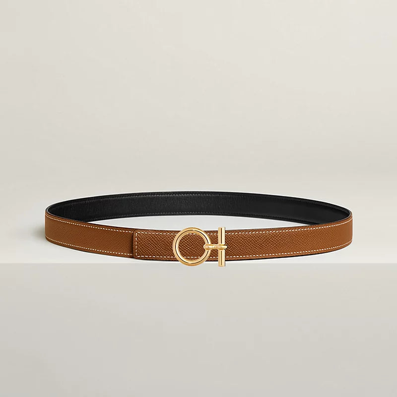 Flot belt Buckle & Hermès Sur Mer Reversible Leather Strap 24 MM