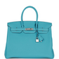Hermès Special Order (HSS) Birkin 35 Bleu du Nord Verso Togo Brushed Palladium Hardware