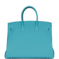 Hermès Special Order (HSS) Birkin 35 Bleu du Nord Verso Togo Brushed Palladium Hardware