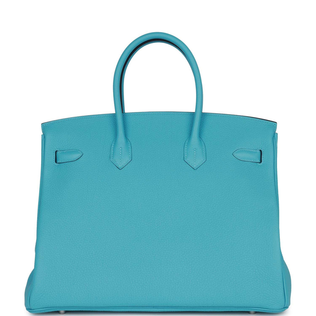 Hermès Special Order (HSS) Birkin 35 Bleu du Nord Verso Togo Brushed Palladium Hardware