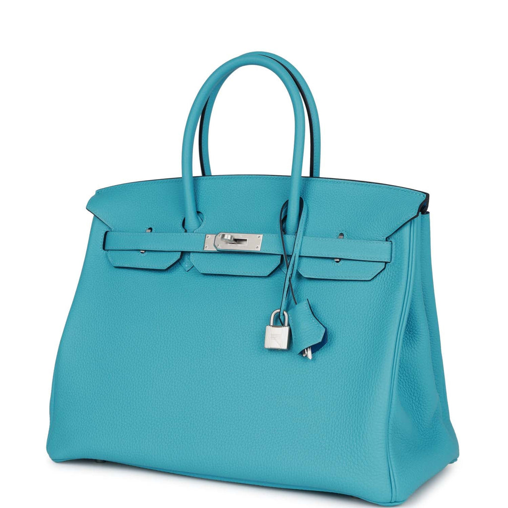 Hermès Special Order (HSS) Birkin 35 Bleu du Nord Verso Togo Brushed Palladium Hardware
