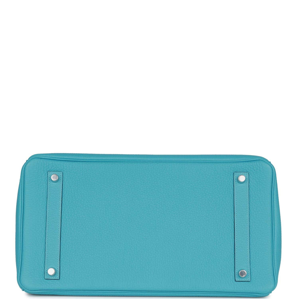 Hermès Special Order (HSS) Birkin 35 Bleu du Nord Verso Togo Brushed Palladium Hardware