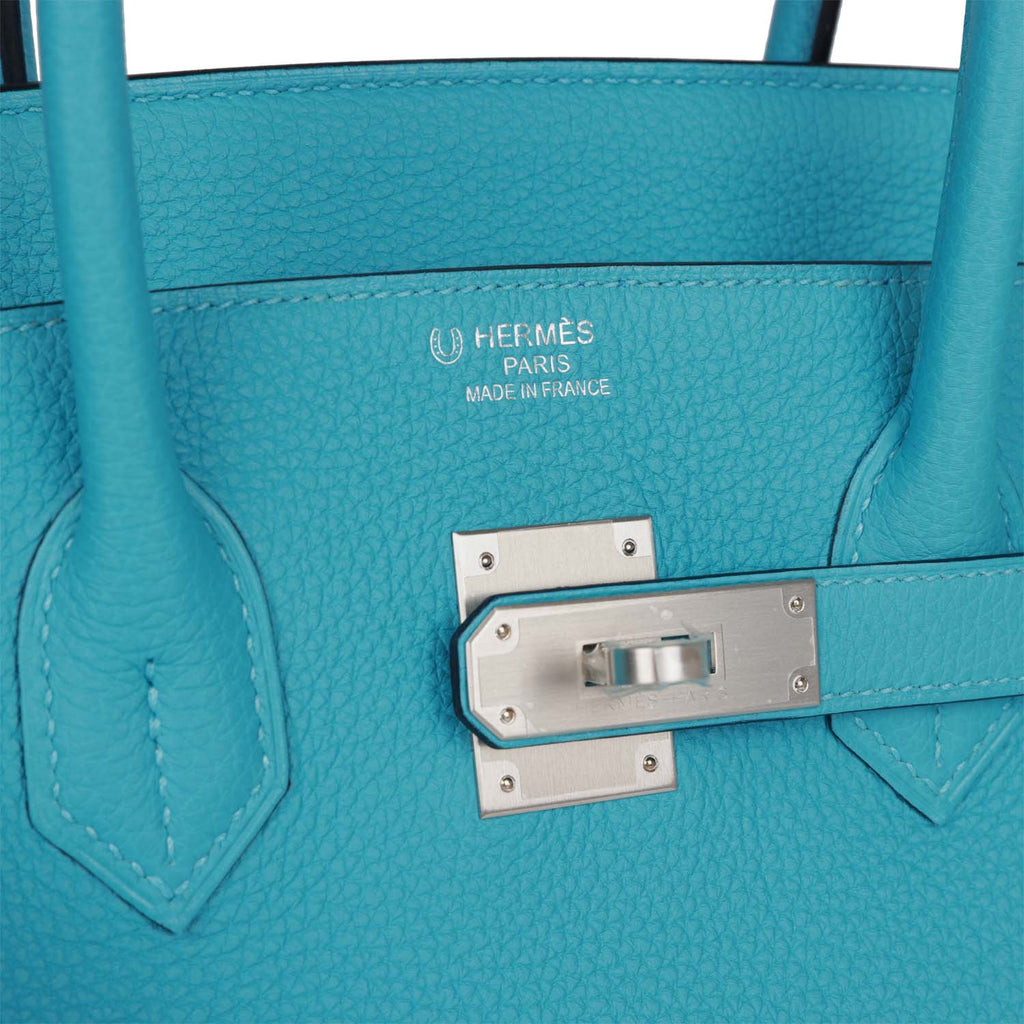 Hermès Special Order (HSS) Birkin 35 Bleu du Nord Verso Togo Brushed Palladium Hardware