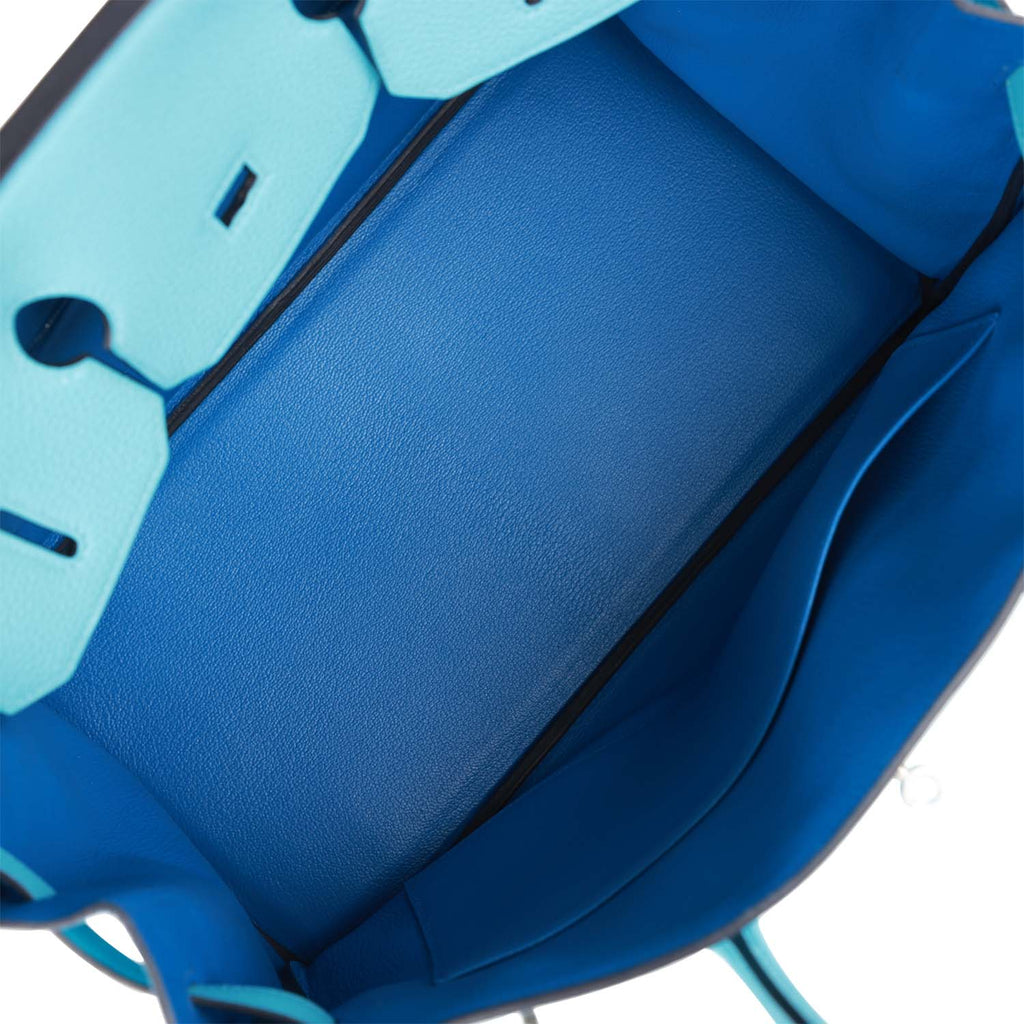 Hermès Special Order (HSS) Birkin 35 Bleu du Nord Verso Togo Brushed Palladium Hardware
