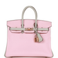 Hermès Special Order (HSS) Birkin 25 Rose Sakura and Gris Perle Chevre Mysore Rose Gold Hardware