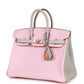 Hermès Special Order (HSS) Birkin 25 Rose Sakura and Gris Perle Chevre Mysore Rose Gold Hardware