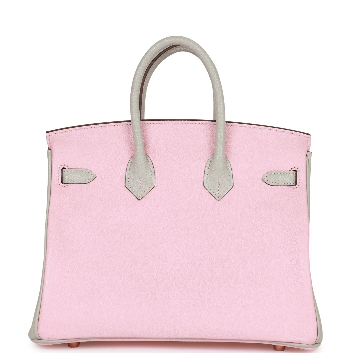 Hermès Special Order (HSS) Birkin 25 Rose Sakura and Gris Perle Chevre Mysore Rose Gold Hardware