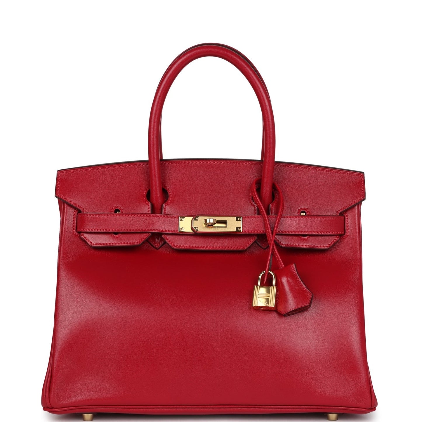 Birkin 30 Rouge Vif Tadelakt Gold Hardware