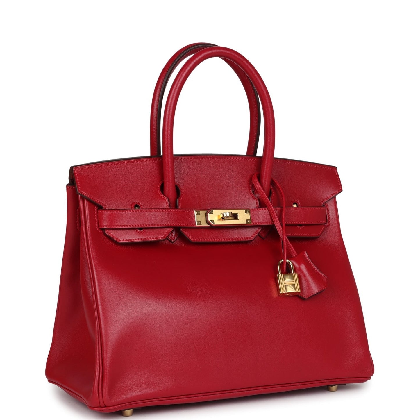 Birkin 30 Rouge Vif Tadelakt Gold Hardware