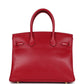 Birkin 30 Rouge Vif Tadelakt Gold Hardware