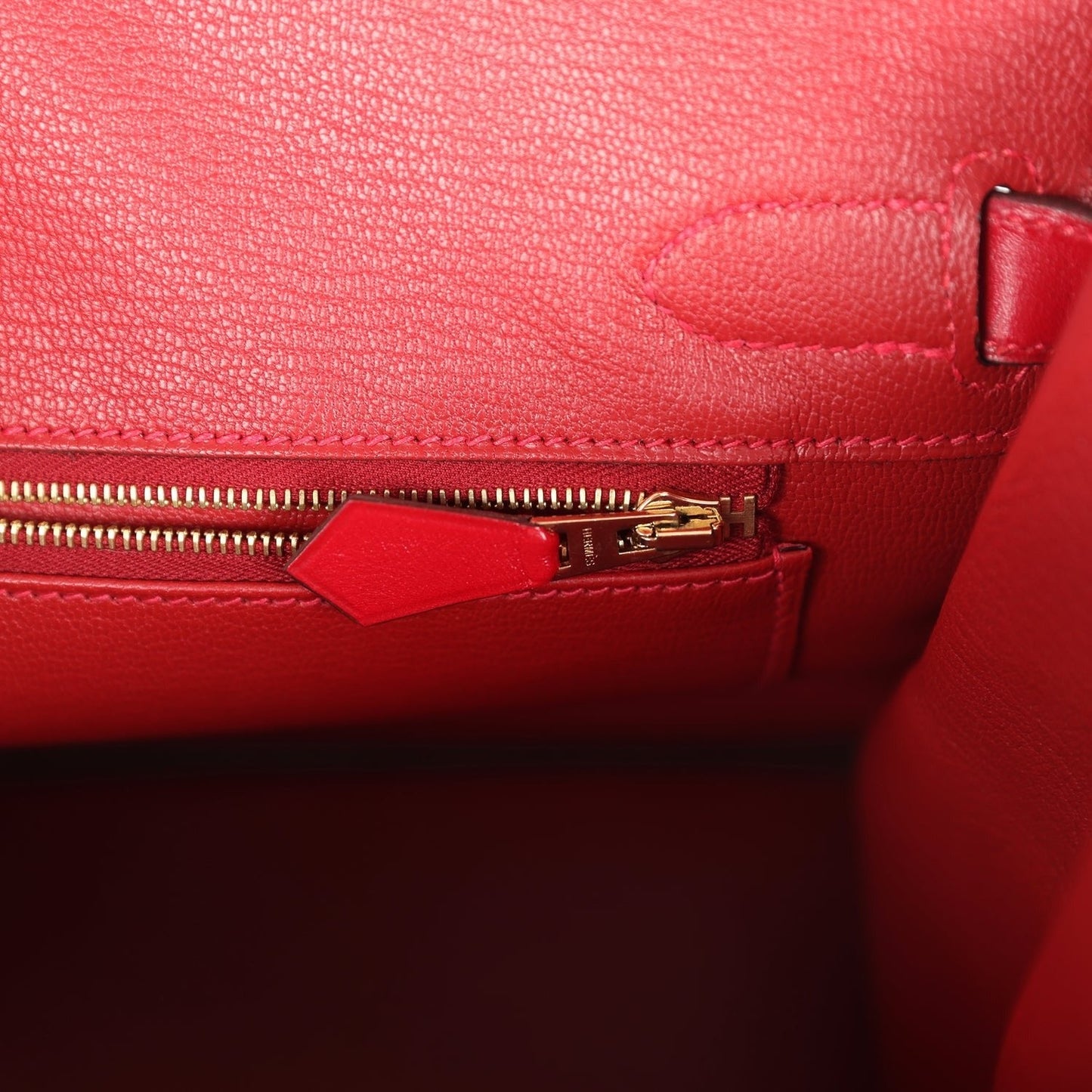 Birkin 30 Rouge Vif Tadelakt Gold Hardware