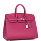 Birkin 25 Rose Pourpre Veau Madame Palladium Hardware