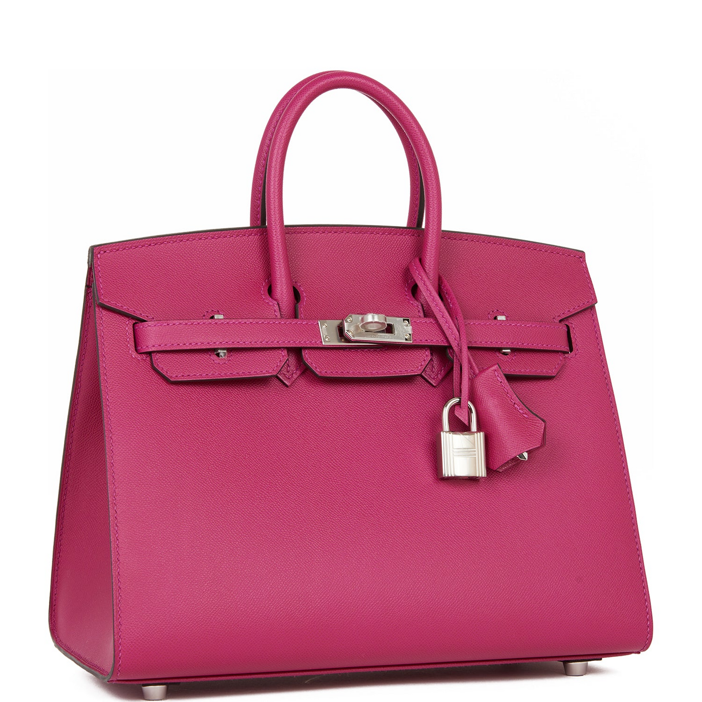 Birkin 25 Rose Pourpre Veau Madame Palladium Hardware