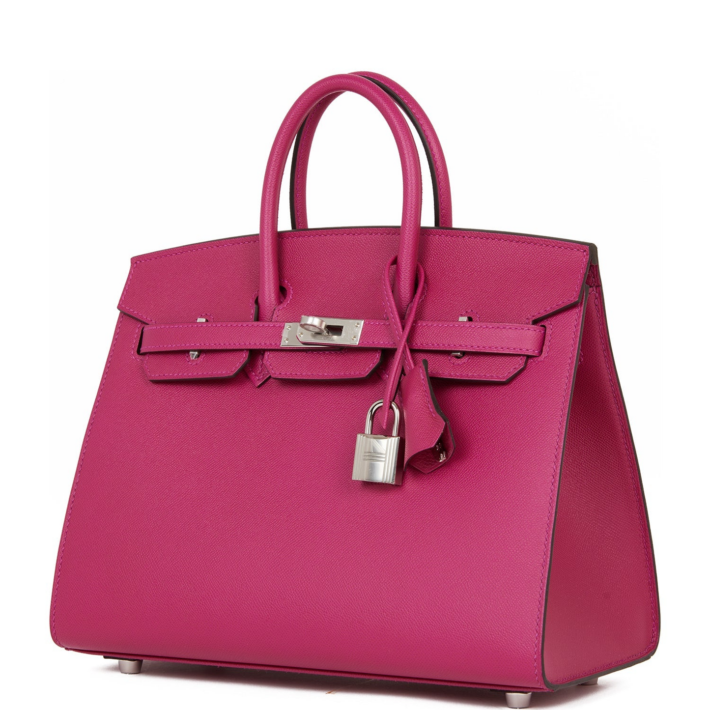 Birkin 25 Rose Pourpre Veau Madame Palladium Hardware