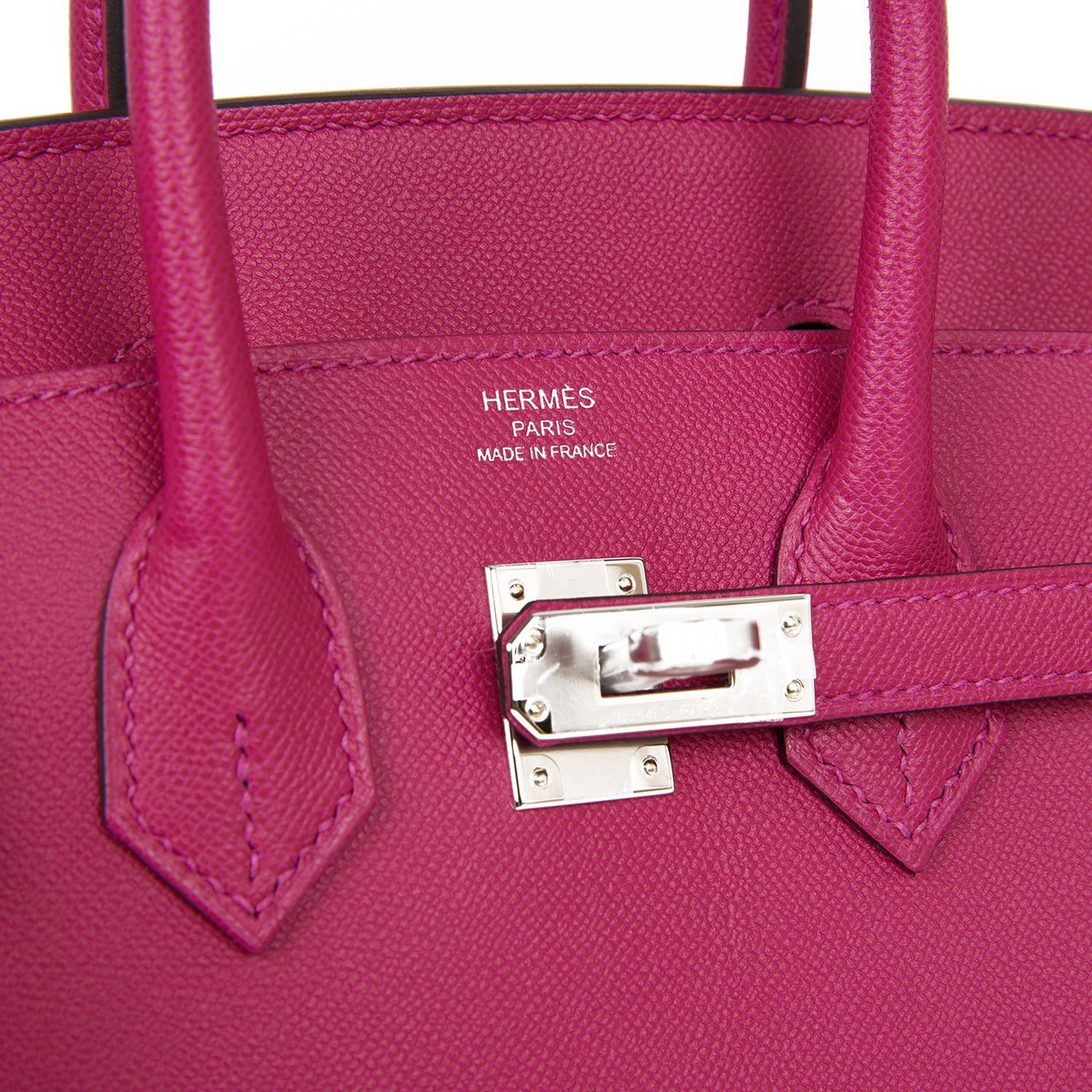 Birkin 25 Rose Pourpre Veau Madame Palladium Hardware