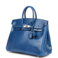 Birkins 25 Bleu Saphir Niloticus Lizard Palladium Hardware