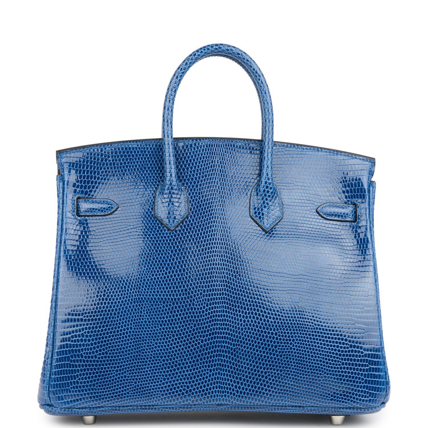 Birkins 25 Bleu Saphir Niloticus Lizard Palladium Hardware