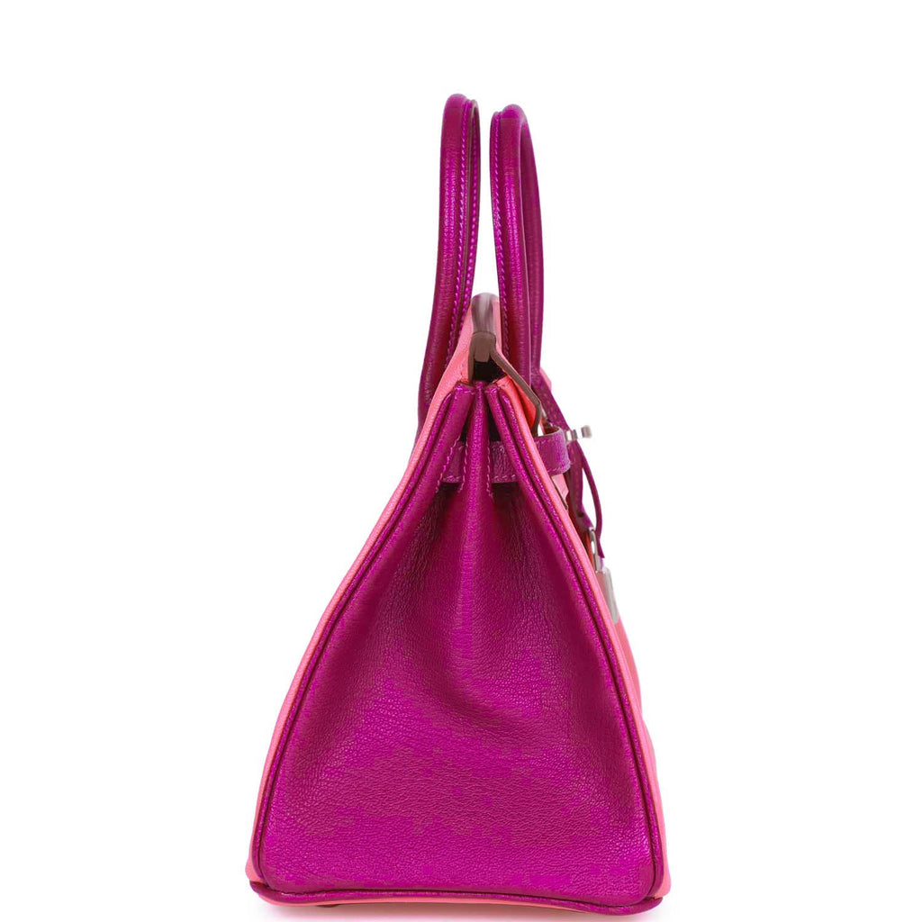 Hermès Special Order (HSS) Birkin 25 Rose Lipstick and Anemone Chèvre Palladium Hardware