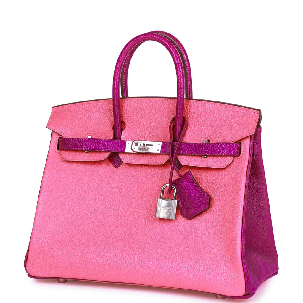 Hermès Special Order (HSS) Birkin 25 Rose Lipstick and Anemone Chèvre Palladium Hardware