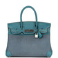 Vintage Hermès Birkin 30 Blue Jean Gulliver and Denim Palladium Hardware