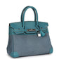 Vintage Hermès Birkin 30 Blue Jean Gulliver and Denim Palladium Hardware
