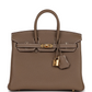 Birkins 25 Etoupe Togo Gold Hardware