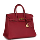 Birkin 25 Rubis Togo Gold Hardware