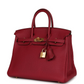 Birkin 25 Rubis Togo Gold Hardware