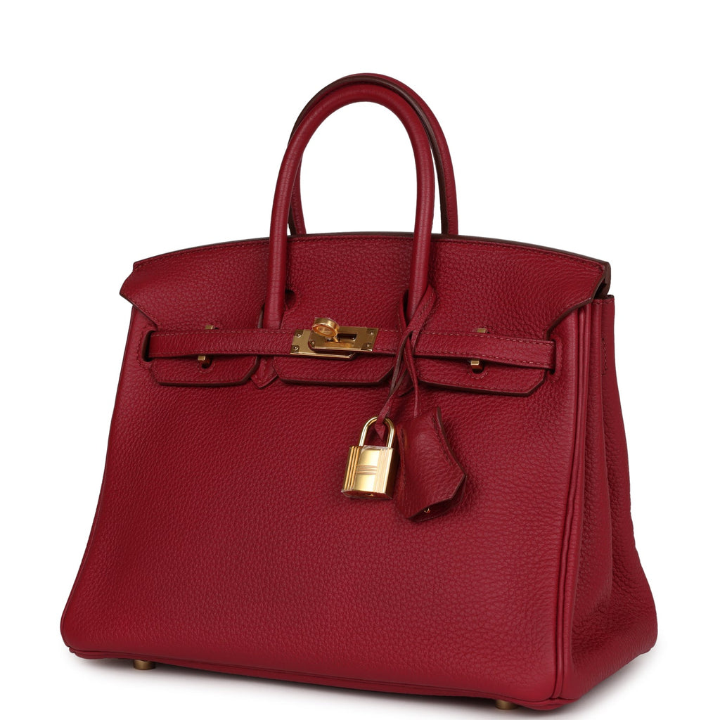 Birkin 25 Rubis Togo Gold Hardware