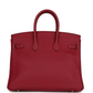 Birkin 25 Rubis Togo Gold Hardware