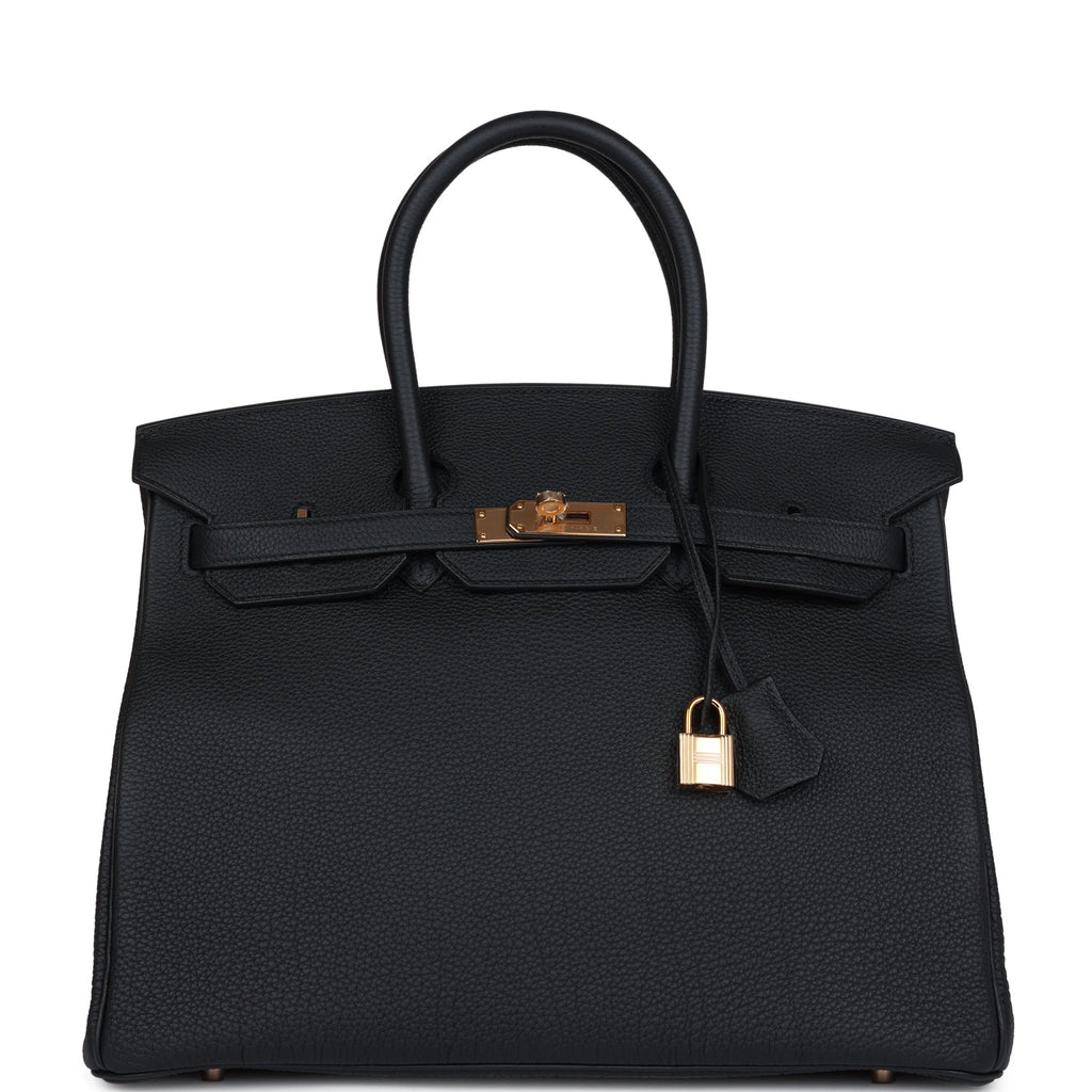 Birkin 35 Black Togo Rose Gold Hardware