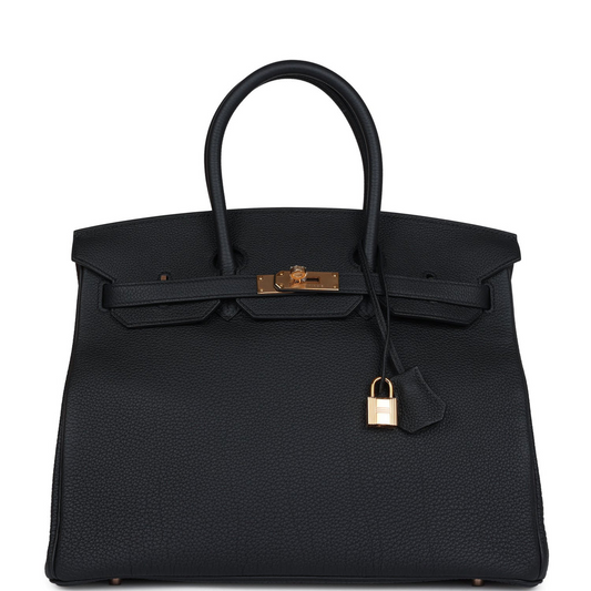 Birkin 35 Black Togo Rose Gold Hardware