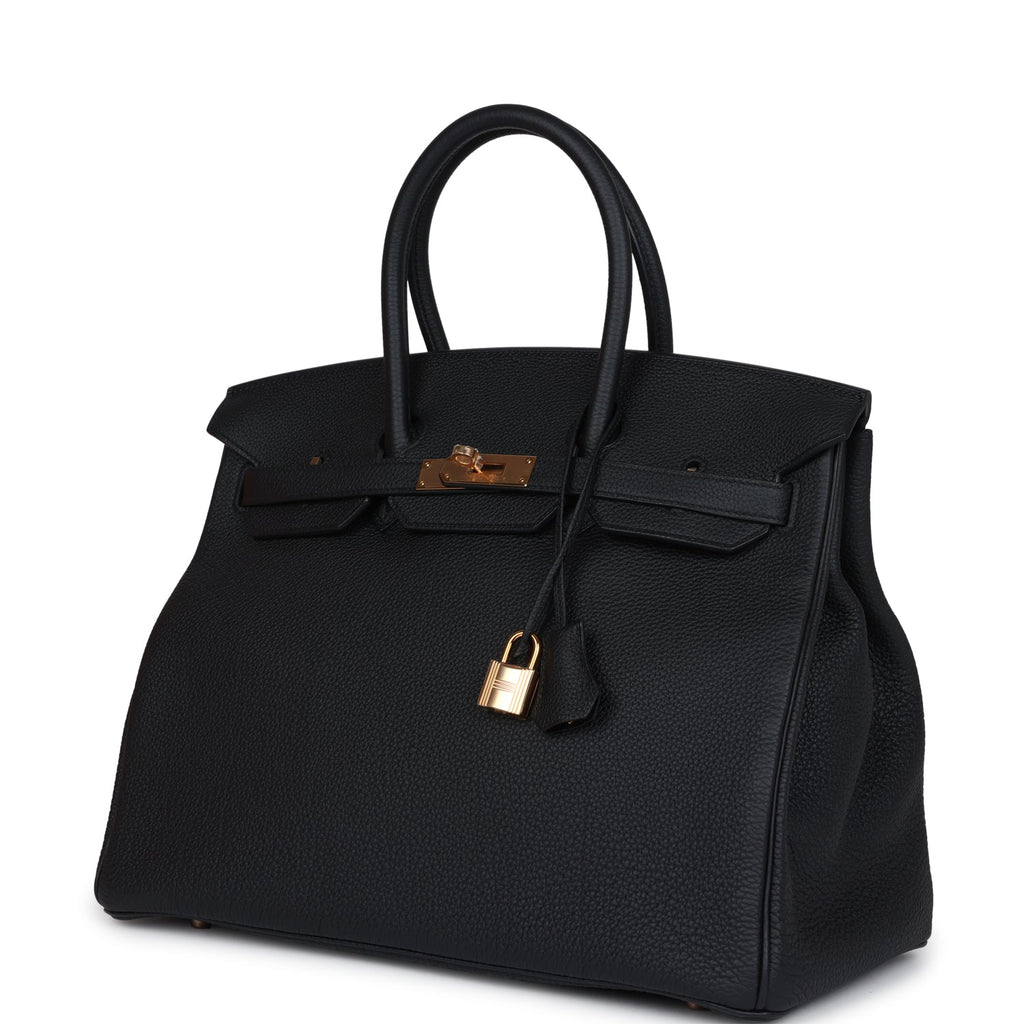 Birkin 35 Black Togo Rose Gold Hardware