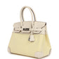 Birkin 30 Nata Swift and Jaune Poussin Toile H Canvas Palladium Hardware