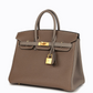 Hermès Special Order (HSS) Birkin 25 Etoupe and Etain Togo Brushed Gold Hardware