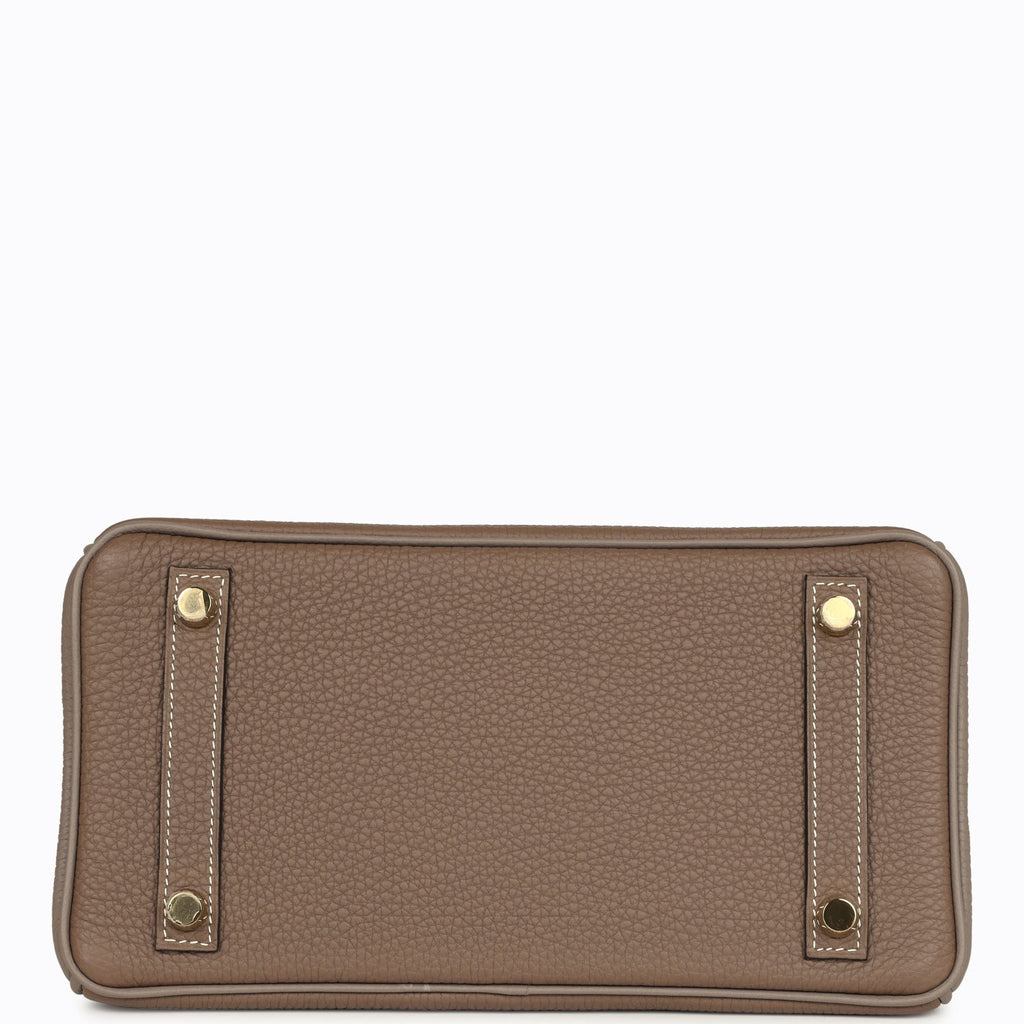 Hermès Special Order (HSS) Birkin 25 Etoupe and Etain Togo Brushed Gold Hardware