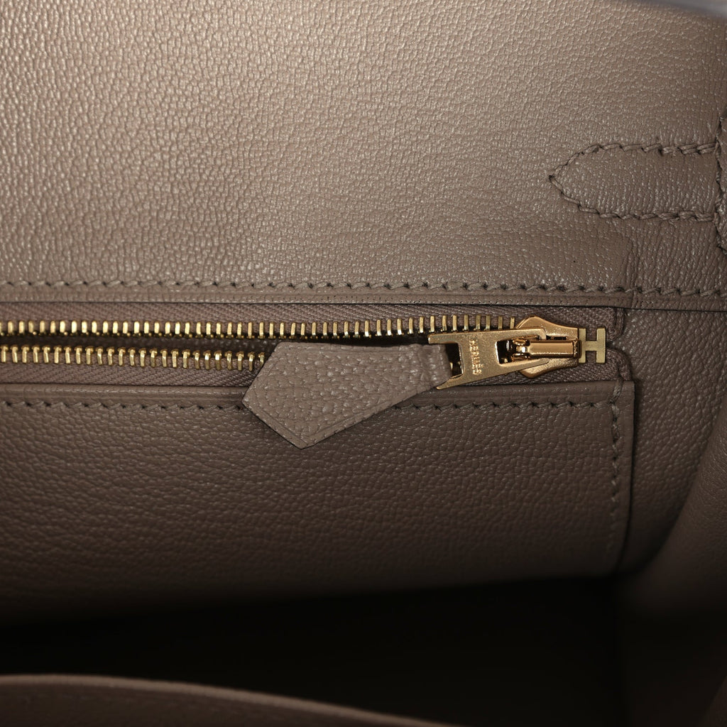 Hermès Special Order (HSS) Birkin 25 Etoupe and Etain Togo Brushed Gold Hardware