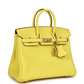 Hermès Special Order (HSS) Birkin 25 Lime Verso Clemence Permabrass Hardware