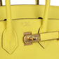 Hermès Special Order (HSS) Birkin 25 Lime Verso Clemence Permabrass Hardware