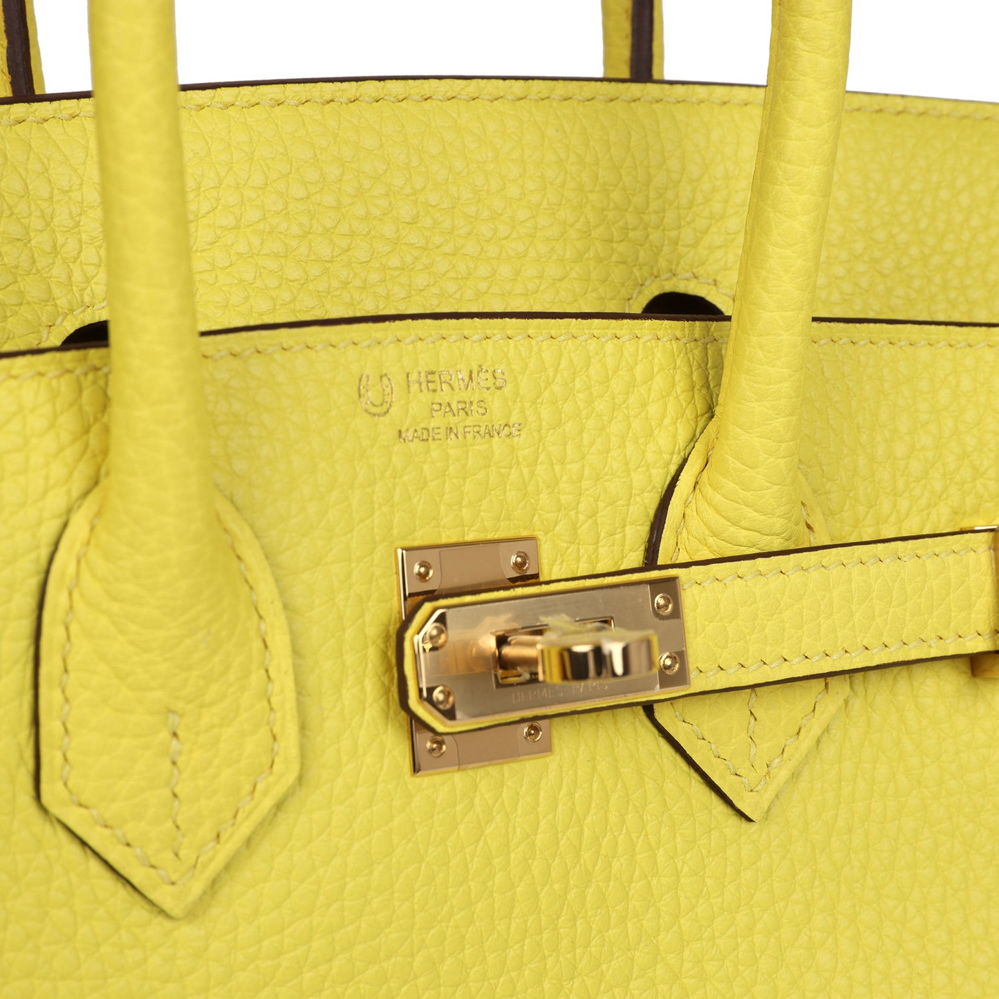 Hermès Special Order (HSS) Birkin 25 Lime Verso Clemence Permabrass Hardware
