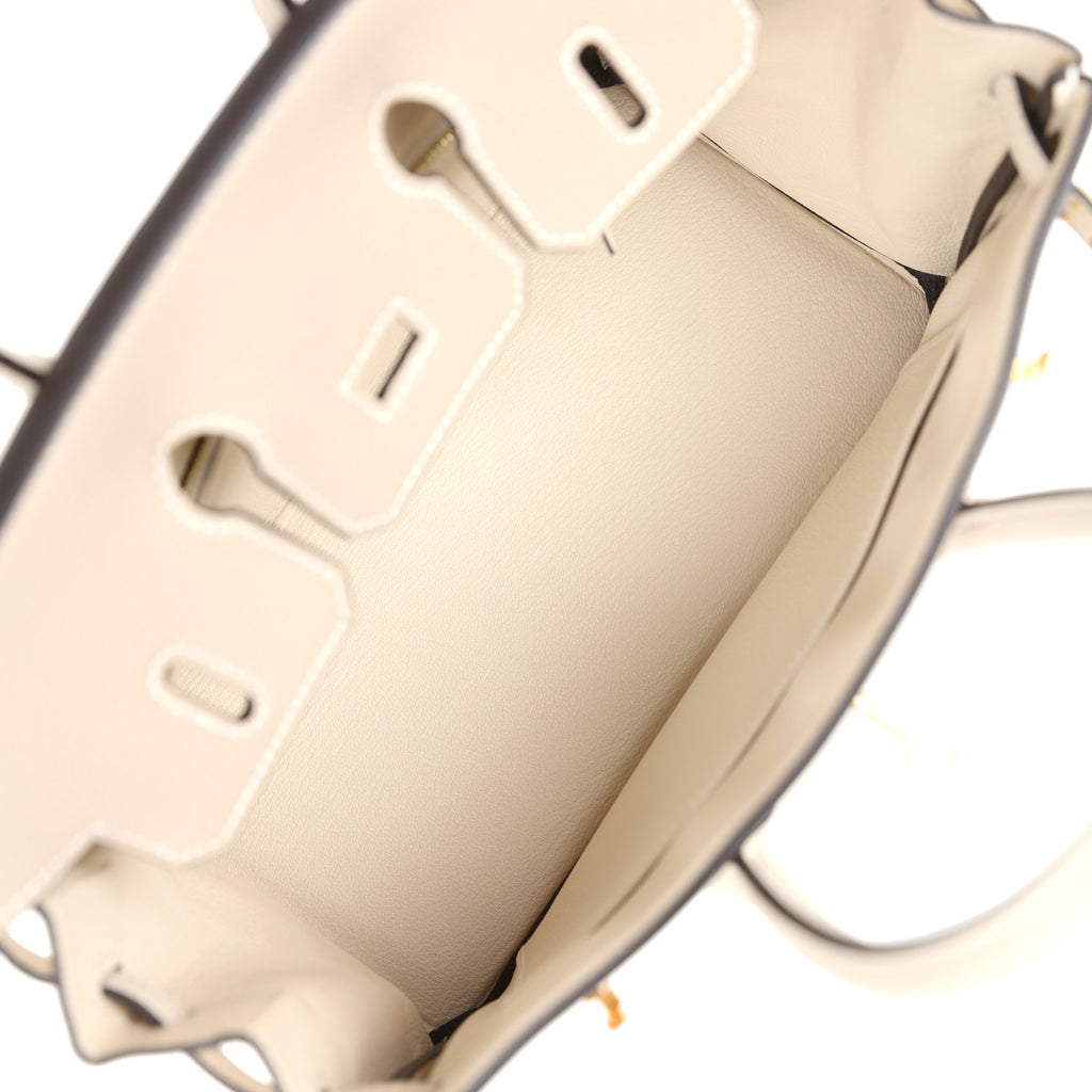 Hermès Special Order (HSS) Birkin 25 Gris Tourterelle and Craie Togo Brushed Gold Hardware