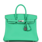 Birkin 25 Vert Comics Swift Palladium Hardware