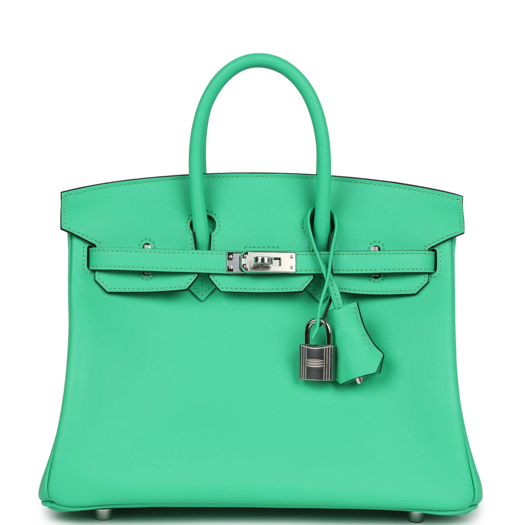 Birkin 25 Vert Comics Swift Palladium Hardware
