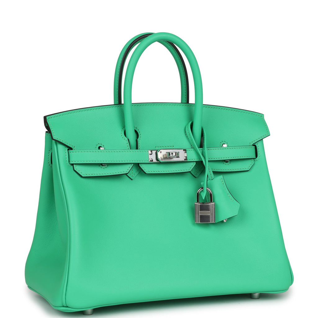 Birkin 25 Vert Comics Swift Palladium Hardware