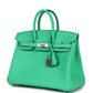 Birkin 25 Vert Comics Swift Palladium Hardware
